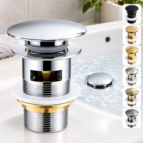 Chrome basin waste 4 - waste, pop