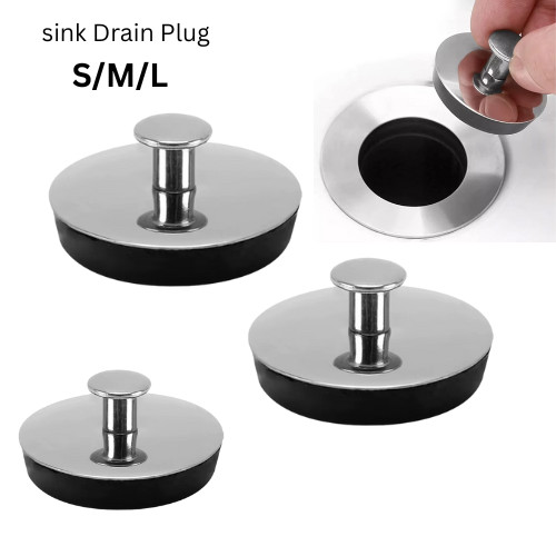 Stainless steel bath sink plug - sink,