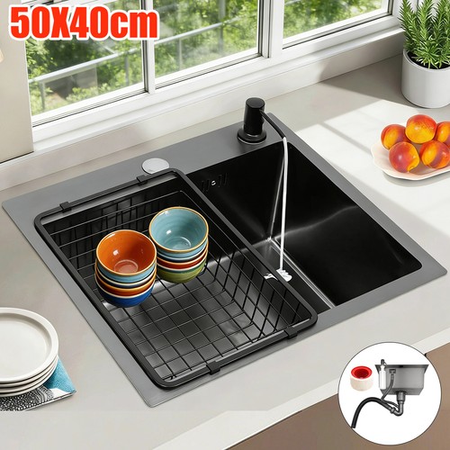 Black kitchen sink undermount - sink,