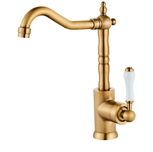 Antique brass kitchen sink - brass,