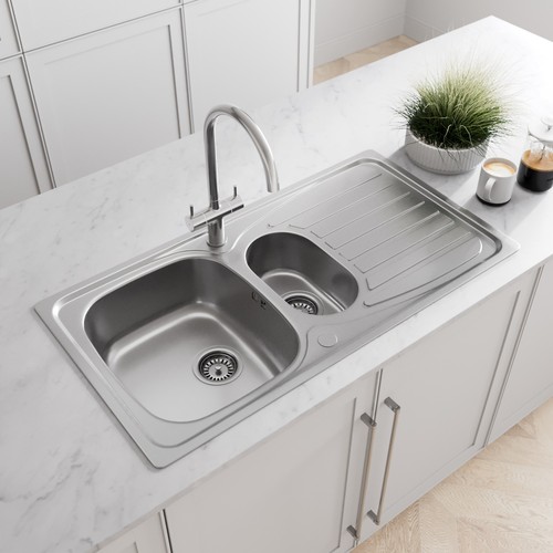 Stainless steel kitchen sink - stainless,