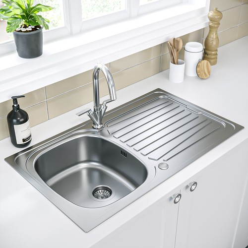 Single bowl inset chrome - bowl,