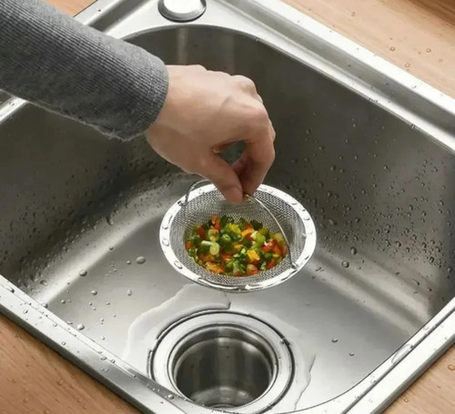 Stainless steel sink strainer - steel,
