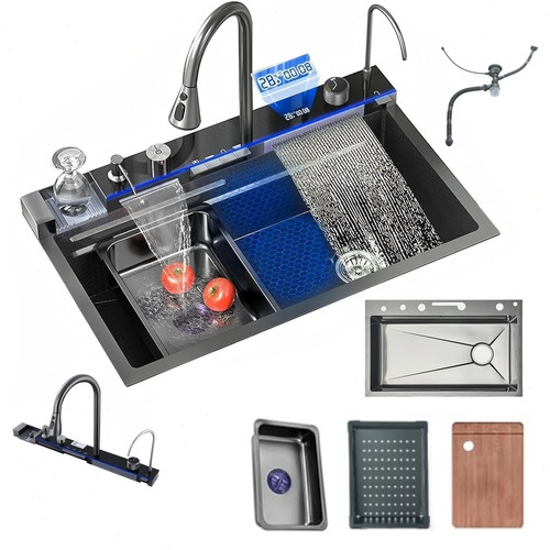Led inset kitchen sink - sink, set