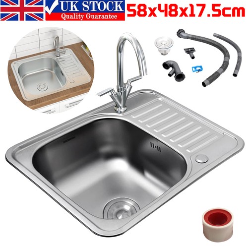 Inset kitchen stainless steel - kitchen,
