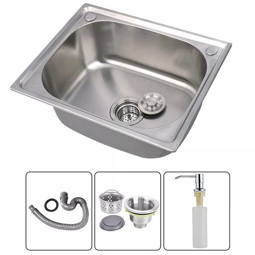 Stainless steel single bowl - steel,