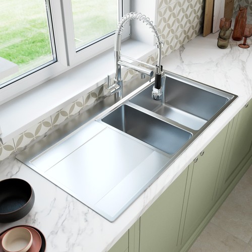 Stainless steel kitchen - stainless, sink