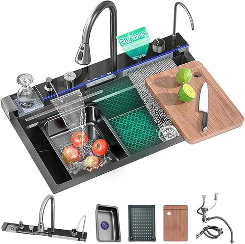 Led inset kitchen sink - kitchen,