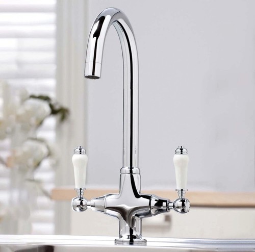 Twin lever traditional brass - lever,